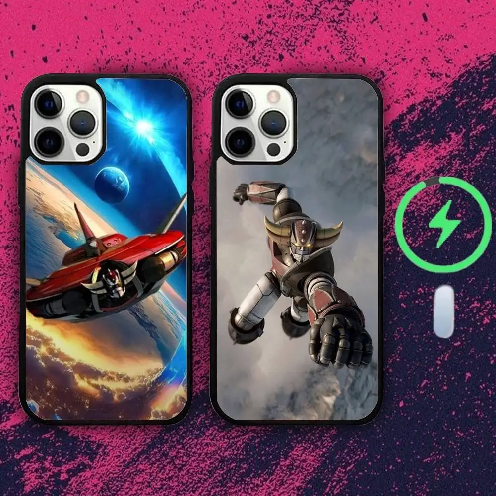 

UFO R-Robots G-Grendizers Phone Case For iPhone 16e,16,15,14,13,12,11,Plus,Pro,Max,Mini Magsafe Magnetic Wireless Charging