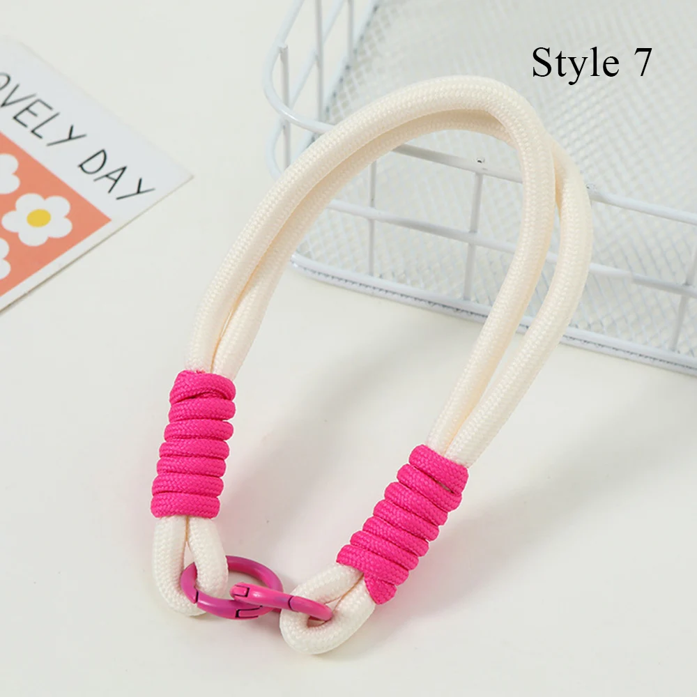 Hot Sale Anti-loss Rope Woven Colorful Keychain Wrist Strap Keyring Hanging Chain Ring Cord Mobile Phone Lanyard Universal New