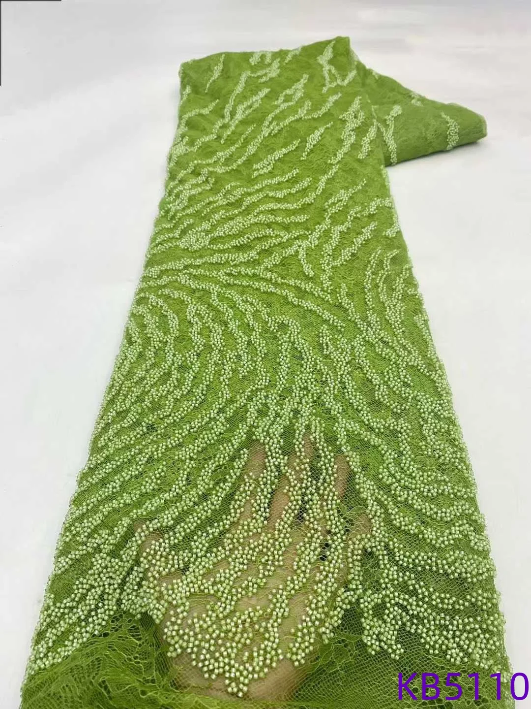 

Ткань для вышивки бисером с блестками, африканская кружевная ткань, 5 ярдов, высокое качество, 2025 г., кружевная ткань с золотыми блестками для шитья KB5110