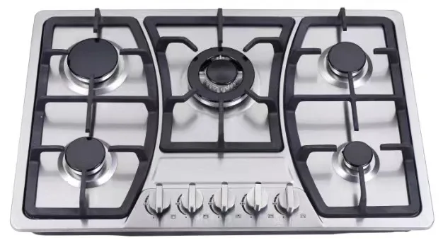 أجهزة المطبخ الزجاج المقسى المدمج في موقد الغاز السعر مع 5 شعلة