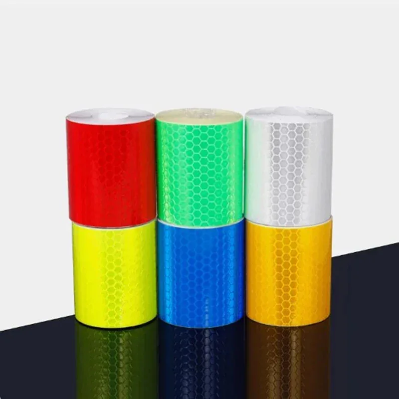 1/2/3pcs Reflective Car Stickers Waterproof Self-Adhesive Safety Warning Tape Strong Adhesive Reflectors Conspicuity Strip