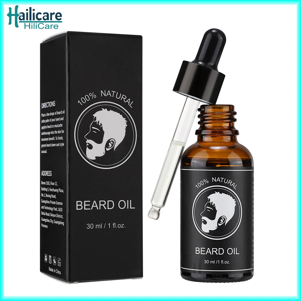 30ml Beard Growth Essential Oil Natural Mustache Growing Thicken More Beard Nourishing Growth Oil Keeps Beard Gloss Nourishes
