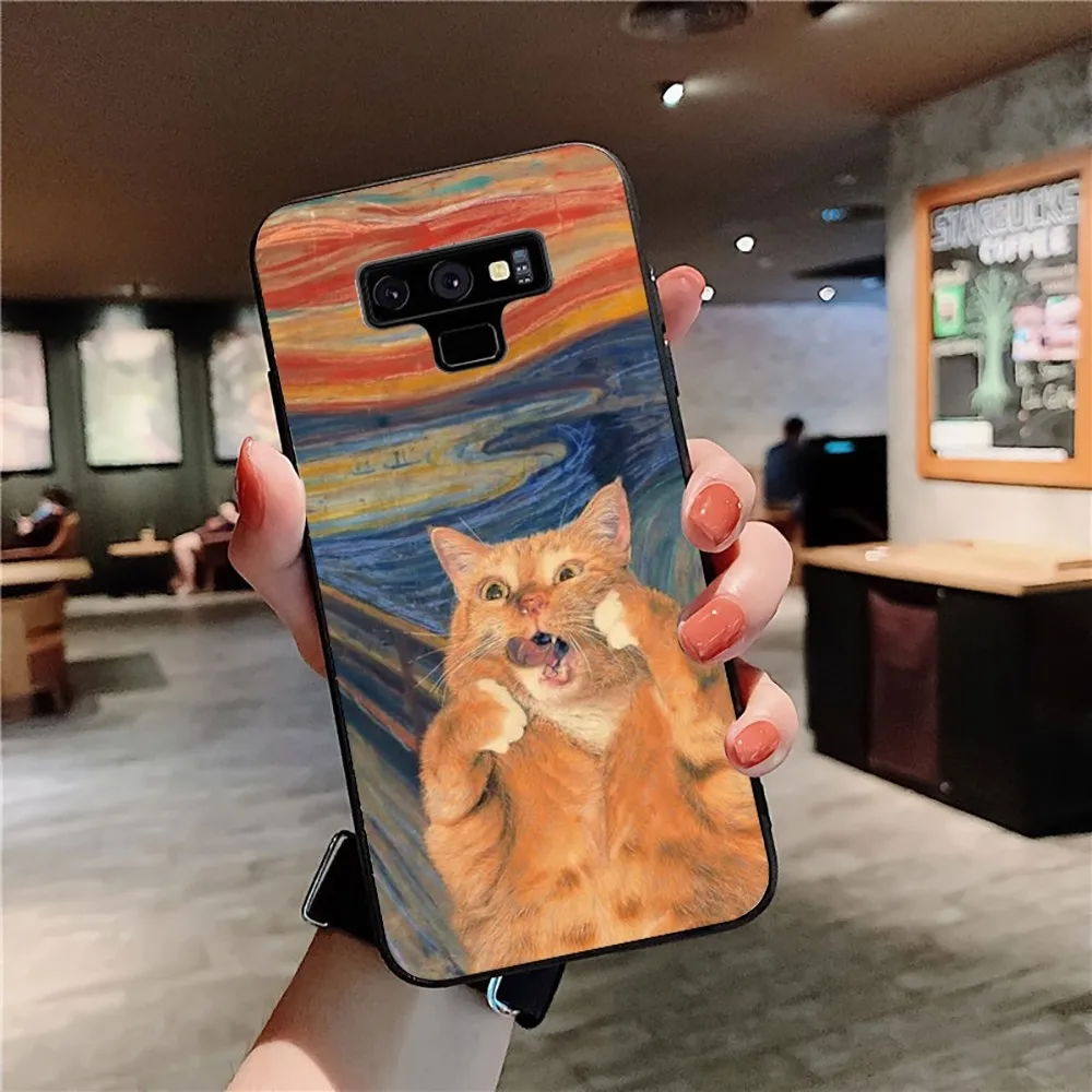 Dog And Screaming Cat Shaped Phone Case For Samsung Note 8 9 10 20 pro plus lite M 10 11 20 30 21 31 51 A 21 22 42 02 03