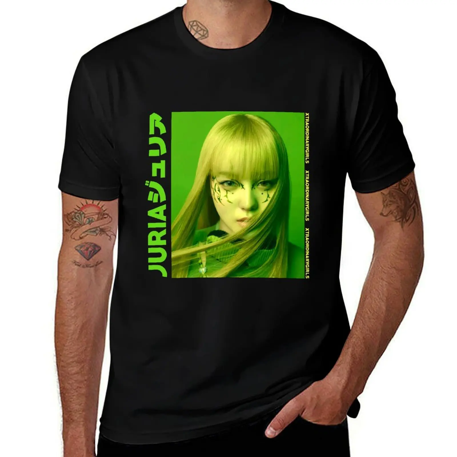 Kpop Juria XGALX Xtraordinary Girls ALPHAZ T-Shirt Utility Casual Work T-Shirt