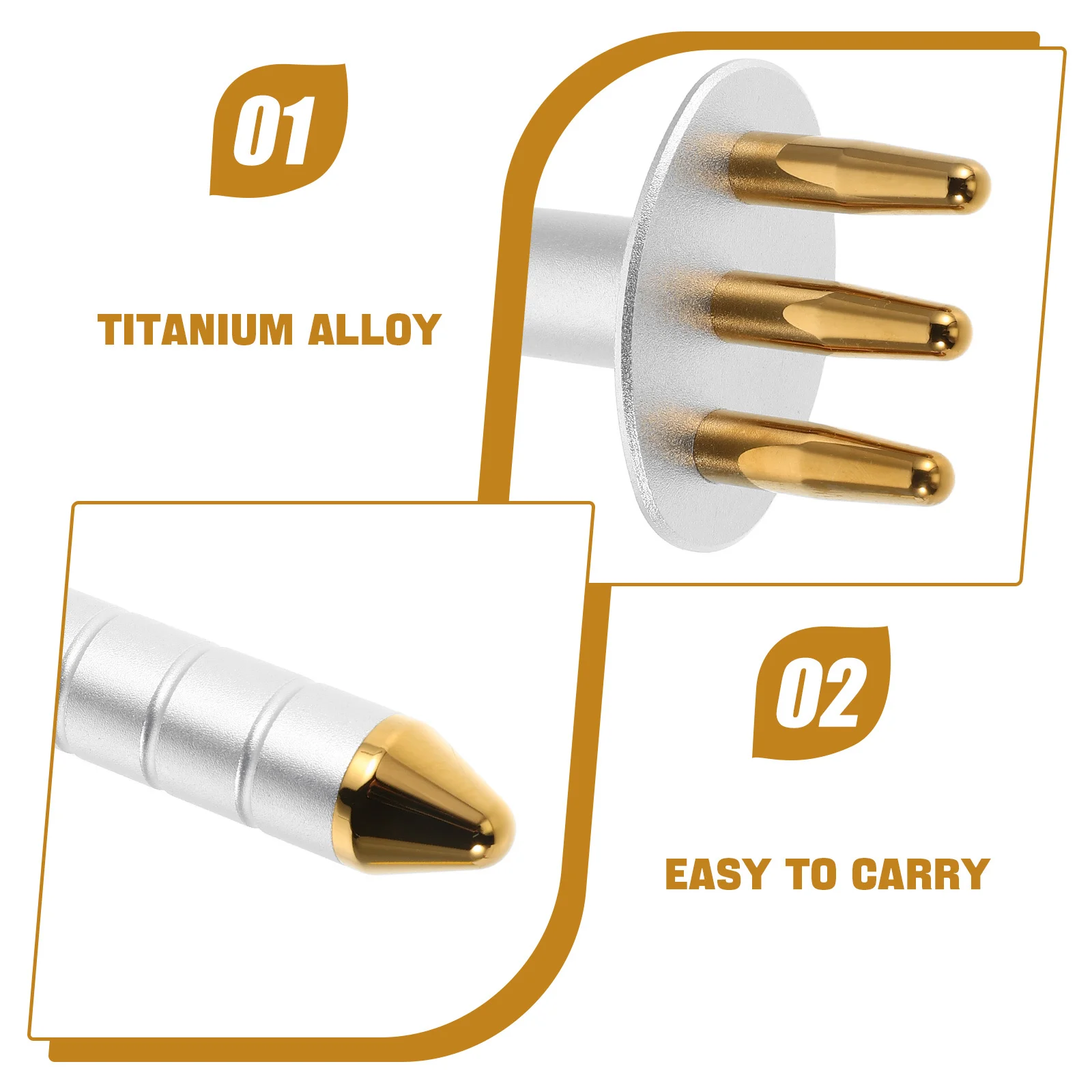 チタン合金磁気マッサージフォークフェイスマッサージャーツール刮痧フェイシャルトリガーポイントペンスキンケアボディ圧力ポイントマッサージャー