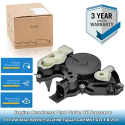 OEM Engine Oil Separator PCV Valve 06K103495BL,06K103495AH,06K103495 For VW Atlas,Beetle,Passat B8,Tiguan 2.0TSI,Golf MK7 2.0GTI