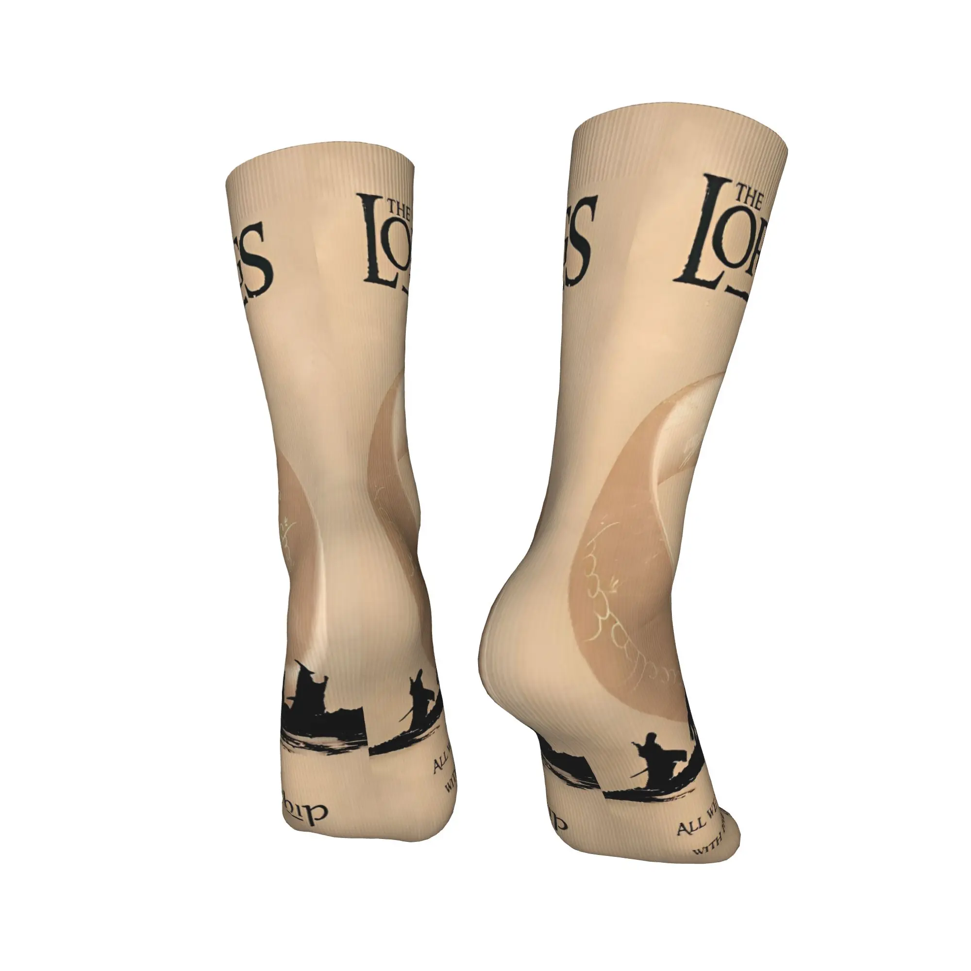 Носки L-Lords Of The R-Rings, чулки с принтом, антибактериальные женские и мужские носки, средние мягкие зимние модные носки для скалолазания