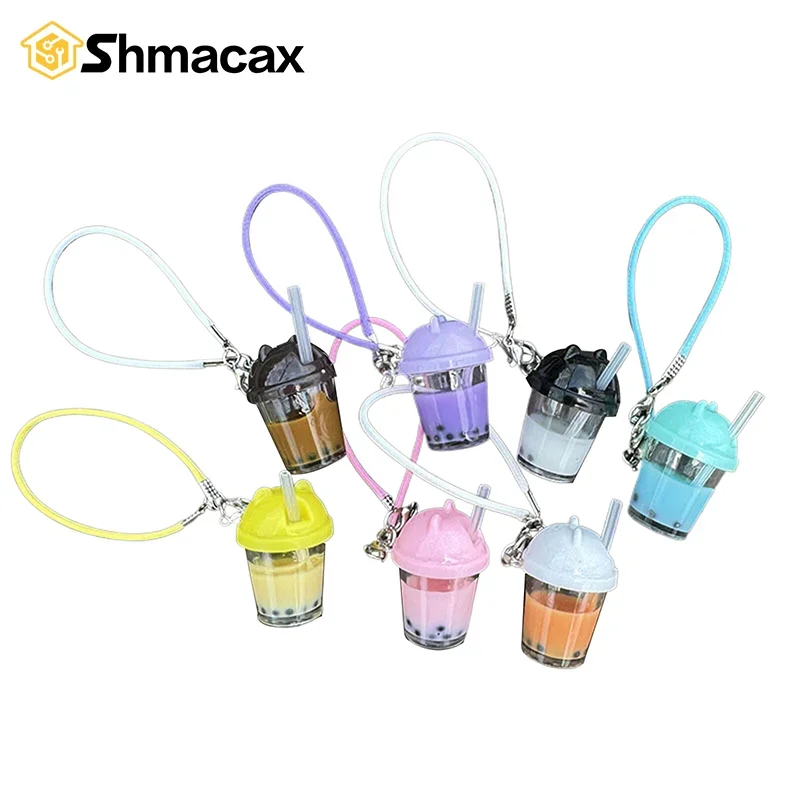 

1 Piece 1:12 Doll House Mini Pearl Milk Tea Cup Model Pendant DIY Miniature Scene Accessories Doll House Decoration Toys