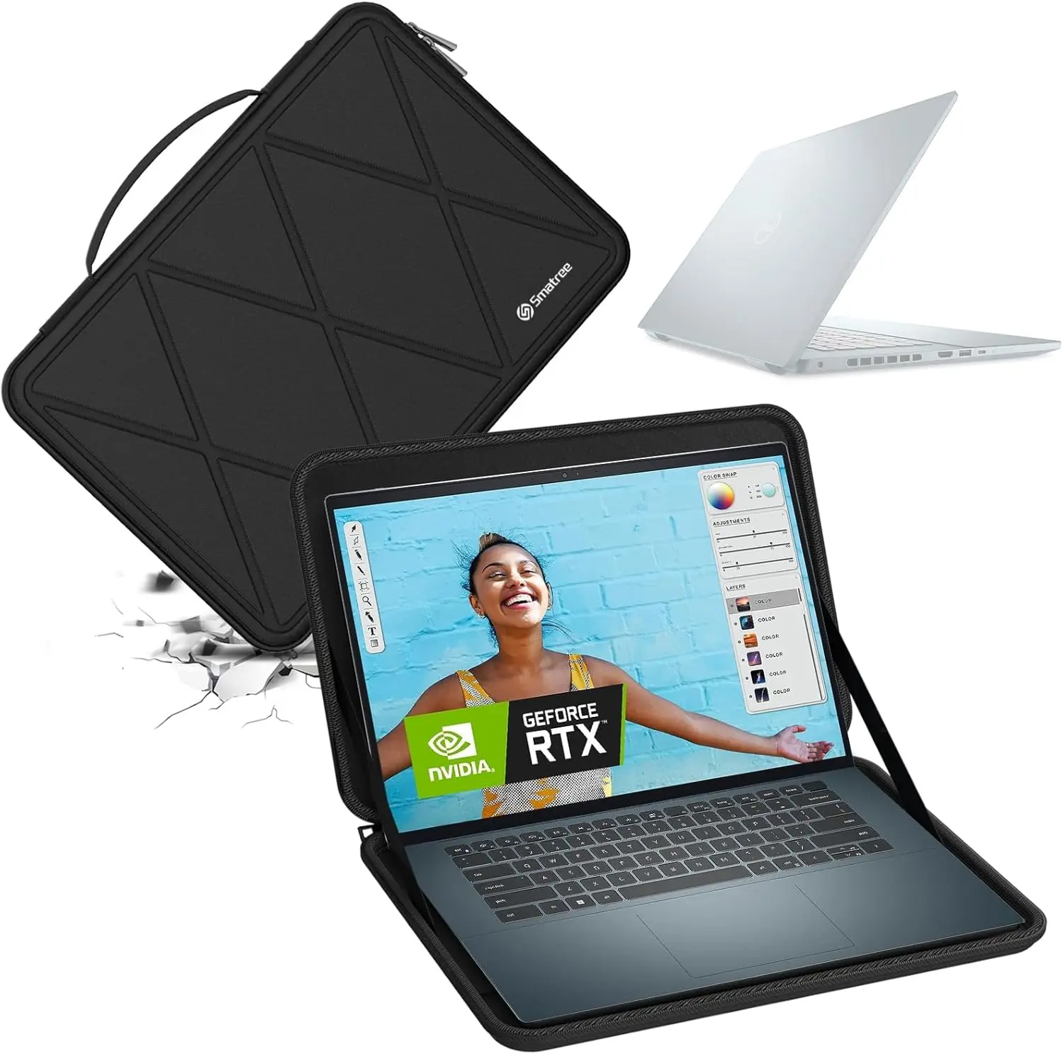 

Smatree Hard EVA Protective Case for 16-inch Dell Inspiron 16, Inspiron 16 Plus, DELL Latitude, Vostro Series
