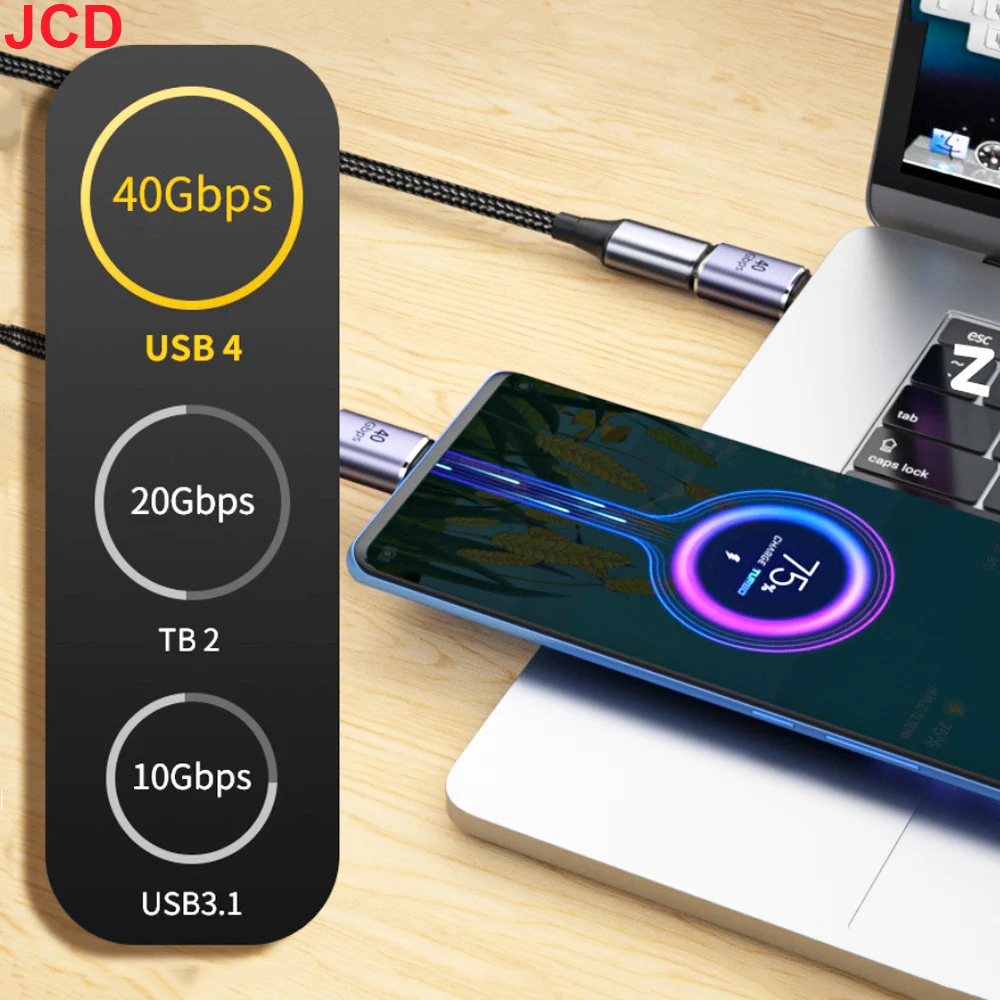 محول 90 درجة من النوع C إلى النوع C 4.0 40 جيجابت في الثانية 100 وات 5A USB C إلى النوع C محول شحن سريع USB C محول بيانات لماك بوك #5