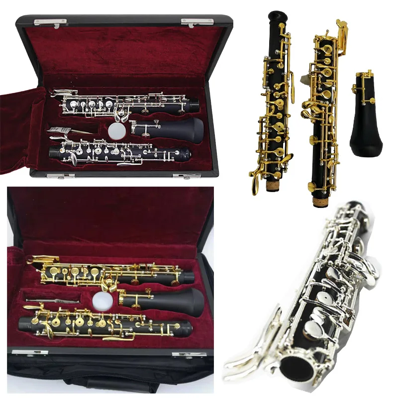 

Высококачественный гобой, полностью/полуавтоматический C-ключ, черное дерево/эбонит, серебро/позолоченный гобой с аксессуарами, хороший звук, легко играть