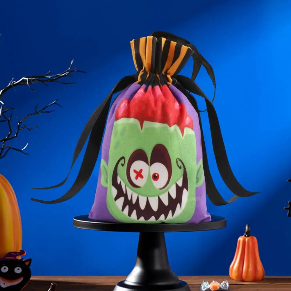 Halloween Draagtas Halloween Snoepzak Pompoen Spook Gezicht Goodie Bags Trekkoord Traktatie Tassen Voor Kinderen Halloween Feest Voor Kinderen