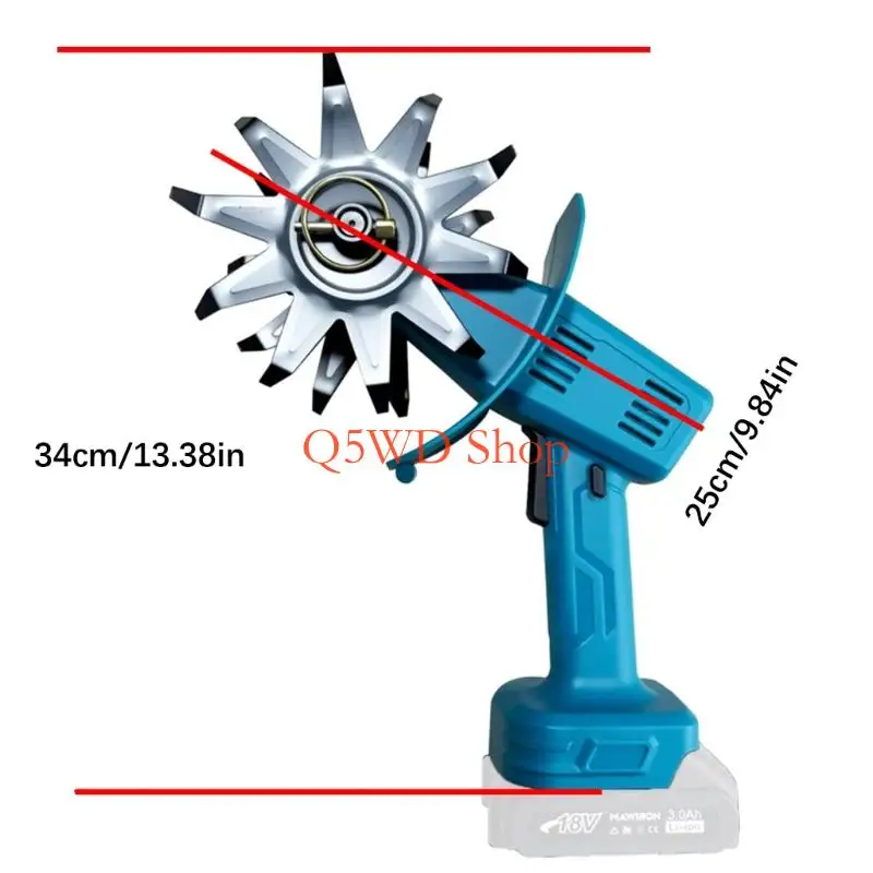 Q5WD Handheld Tiller Cultivator Electric Tiller Battery Powered Cultivator for 18/21V view 6
