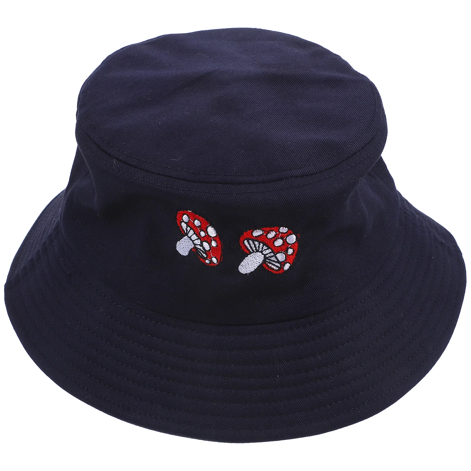 

Mushroom Pattern Cotton Bucket Hat Women Breathable Summer Sun Protection Outdoor Camping Travel Beach Party Lightweight