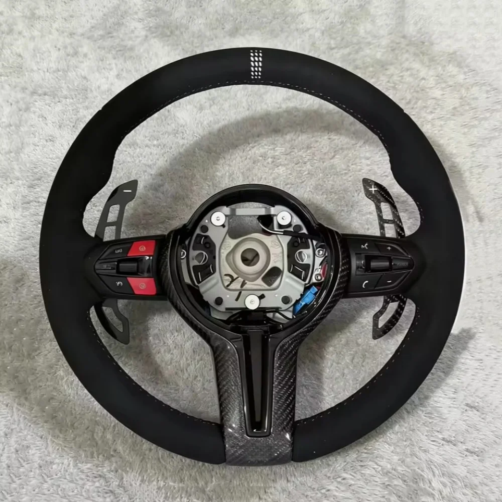 

M Upgraded Steering Wheel F10 F12 F30 F32 F34 F45 F22 F39 F15 F16 F25 F26 M3 M5 M6 M Sport Suede Accessories For BMW F30