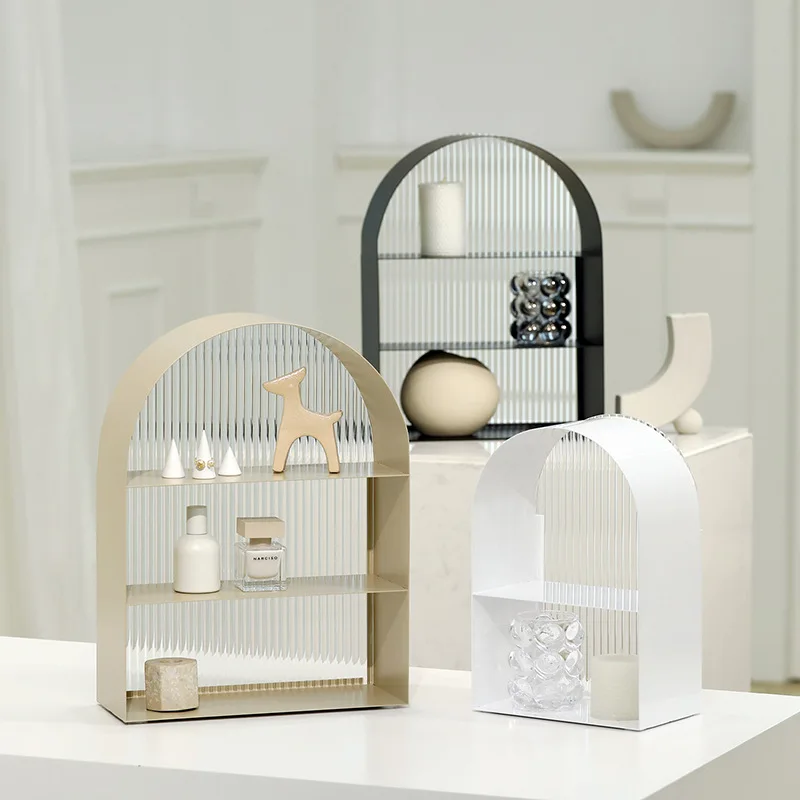 

Creative Multi-layer Display Stand Simple Arch Acrylic Cup Holder Ins Style Round Arch Cosmetic Storage Rack