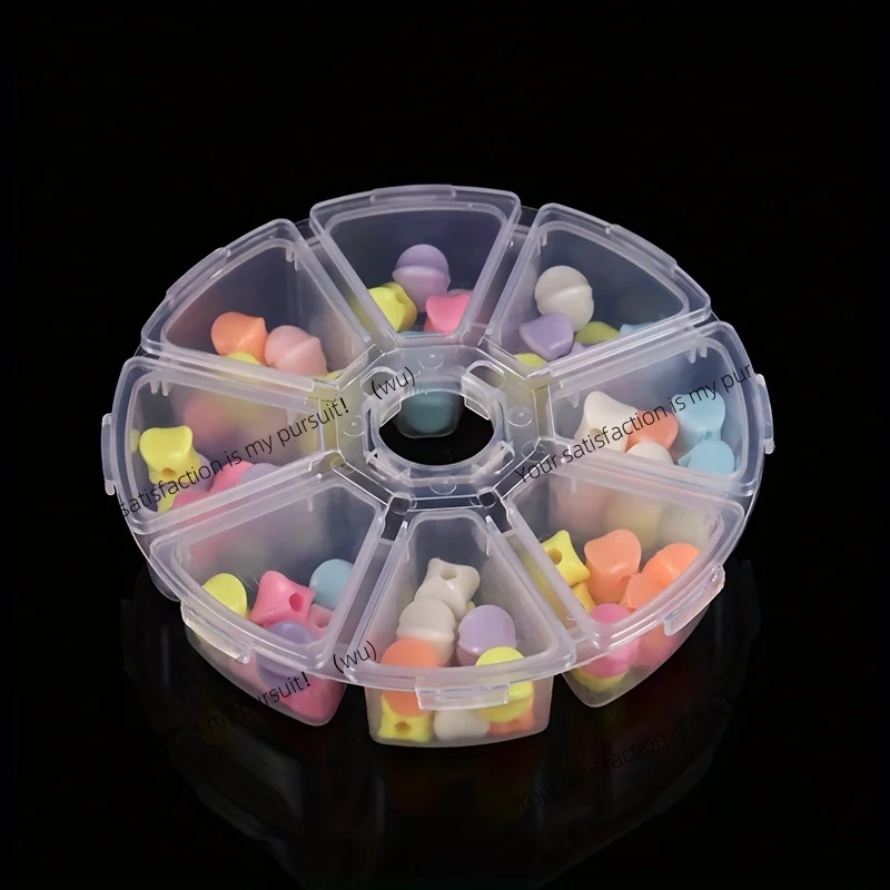 3 transparent plastic storage, jewelry box compartment adjustable container, storage box beads ring earrings finishing
