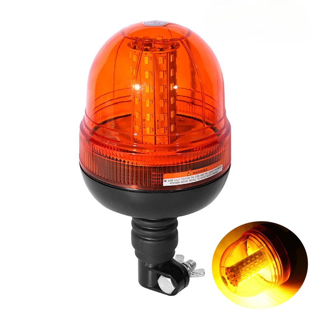 12/24V 60LED Waterproof Warning Emergency Strobe Light Flashing Beacon Rotating Signal Security Alarm Lamp Vehicle Truck Tractor