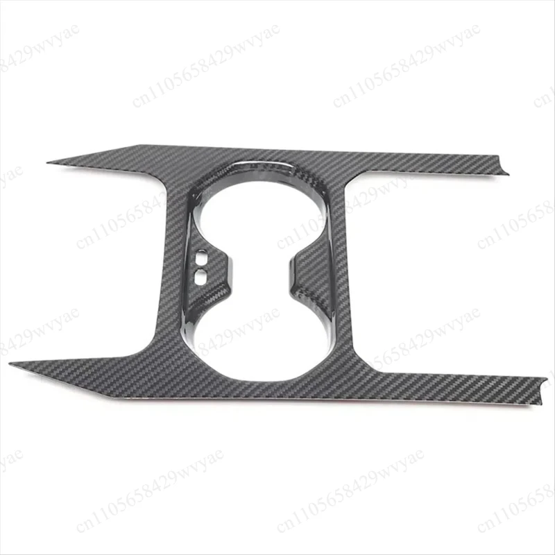 Real Carbon Fiber Center Console Cup Holder Frame Trim Accessories