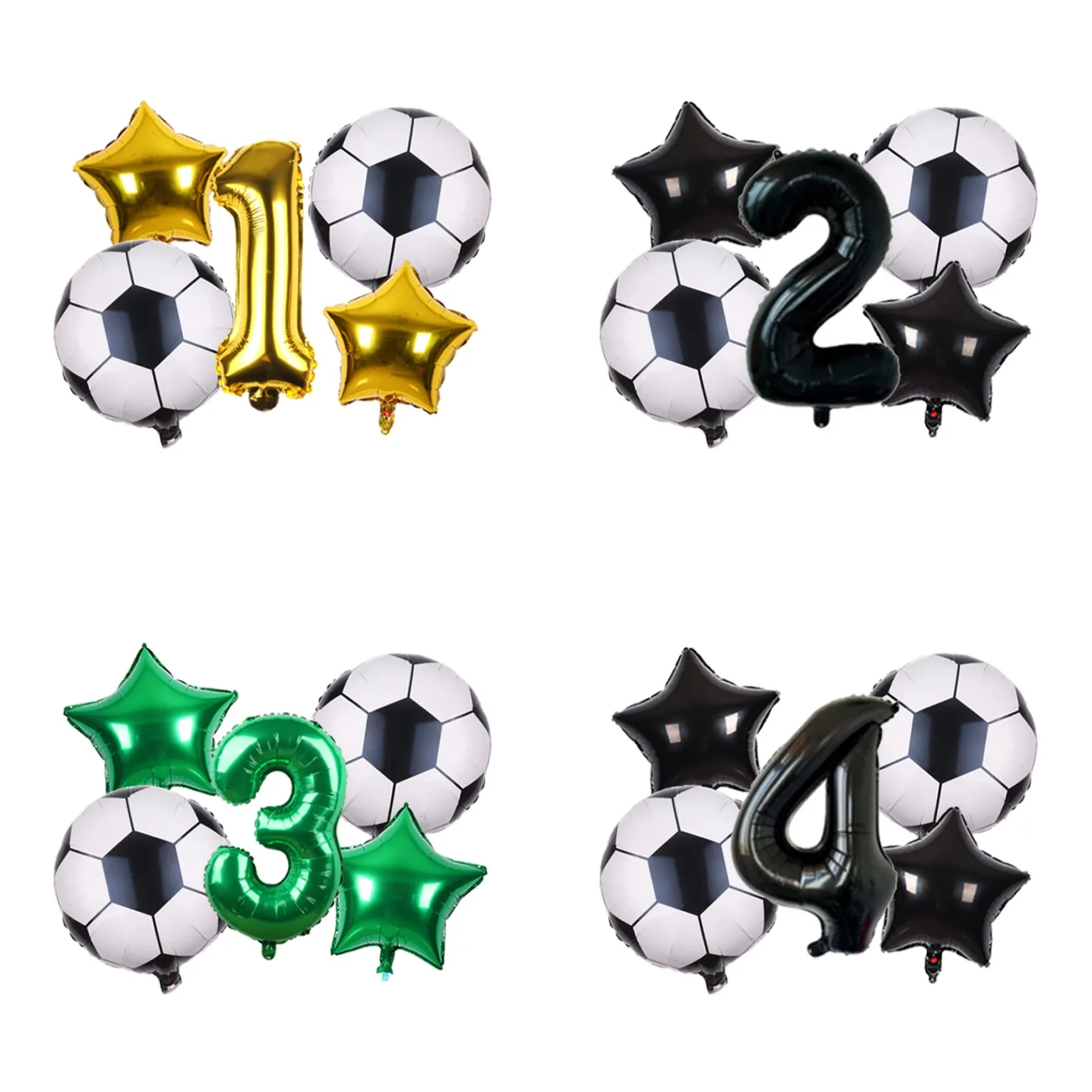 Lässige, einfache Fußballmuster-Ballons, Fußball-Sport-Geburtstagsparty-Dekoration für Jungen, aufblasbare Hängeballons für den Hintergrund