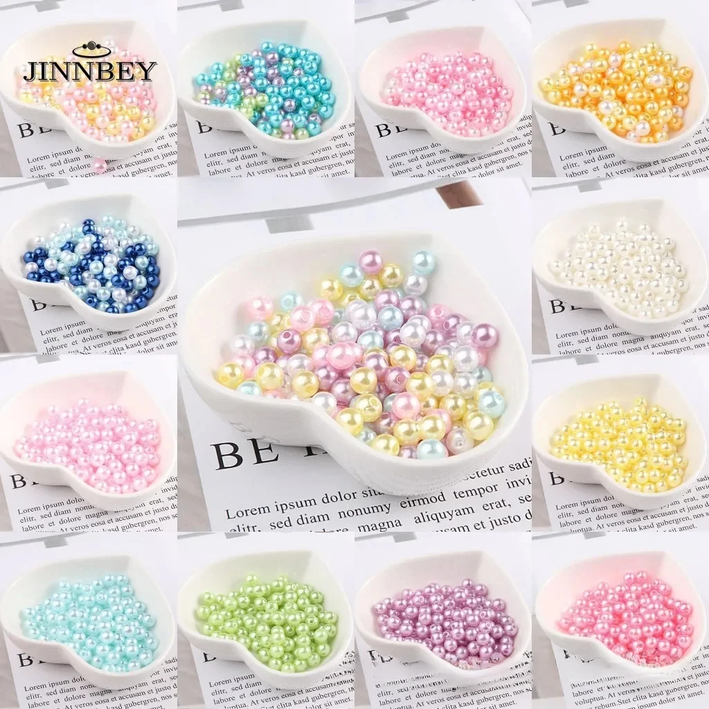 3-10mm Color Preserving Round ABS Imitation Pearl Beads Loose Beads Acrylic Spacer Bead For Jewelry Making DIY Bracelet Necklace