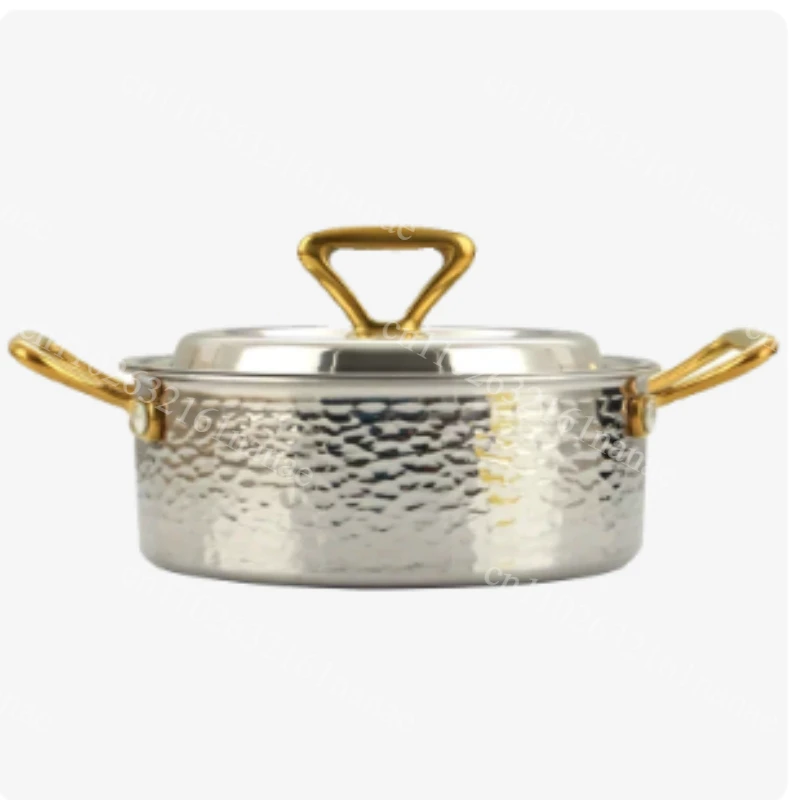 304 Stainless Steel Three-Layer Composite Base, Thickened Flat-Bottomed Non-Stick Deep Hotpot