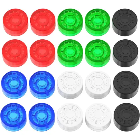 DAIERBUM 20PCS Footswitch Topper Guitar Pedal Topper Multi Color Pedal Button Caps Guitar Pedal Stomp Knobs for Pedal Board