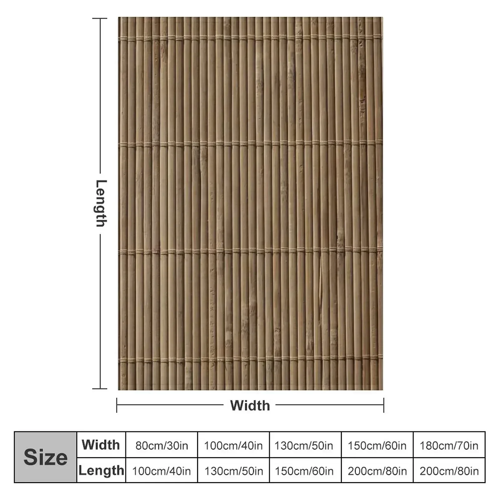 Brown Bamboo Texture Throw Blanket Quilt Camping Plaid on the sofa Thins warm for winter Weighted Blankets