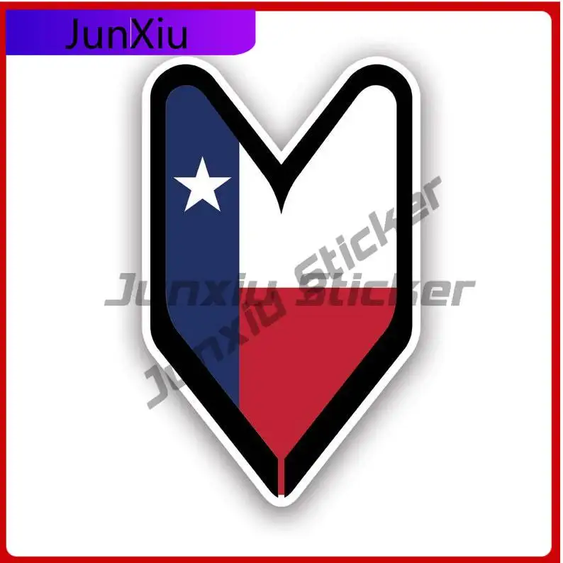Texas Driver Badge Sticker Uv Protected Wakaba Green Leaf Shoshin Beginner Driver Sign Soshinoya Texan Tx Car Sticker Vinyl