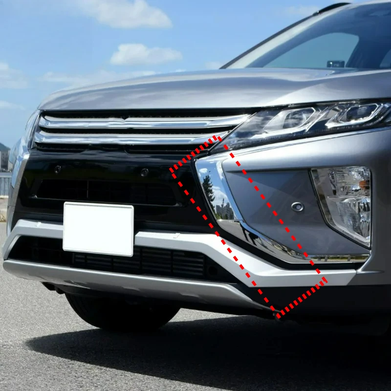 

Styling Trim Head Front Bottom Racing Grid Grill Grille Strip Bumper For Mitsubishi Eclipse Cross 2017 2018 2019 2020 2021 2022