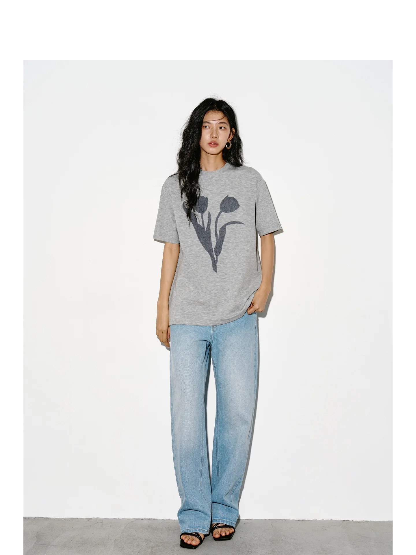

Retro Light Blue Denim Jeans Women's Straight Leg Slimming Commuter Long Pants Low Waist Cotton Chinese Manufacturer