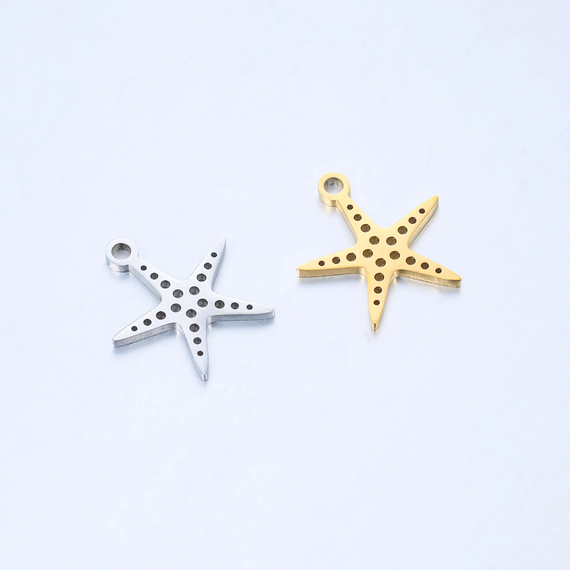 10pcs Stainless Steel 13*14mm Starfish Charms Pendants For DIY Jewelry Necklace Bracelet Making Findings Accessories