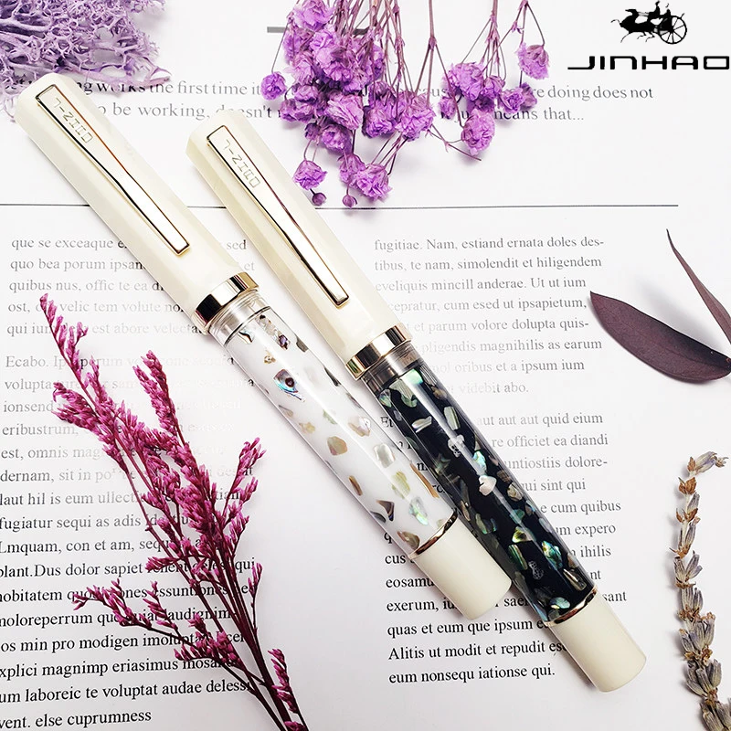 Jinhao 58 Classic Shell-Engraved Fountain Pen,EF,F Nib for Smooth Writing,Ideal for Calligraphy Beginners,Professionals Gifts