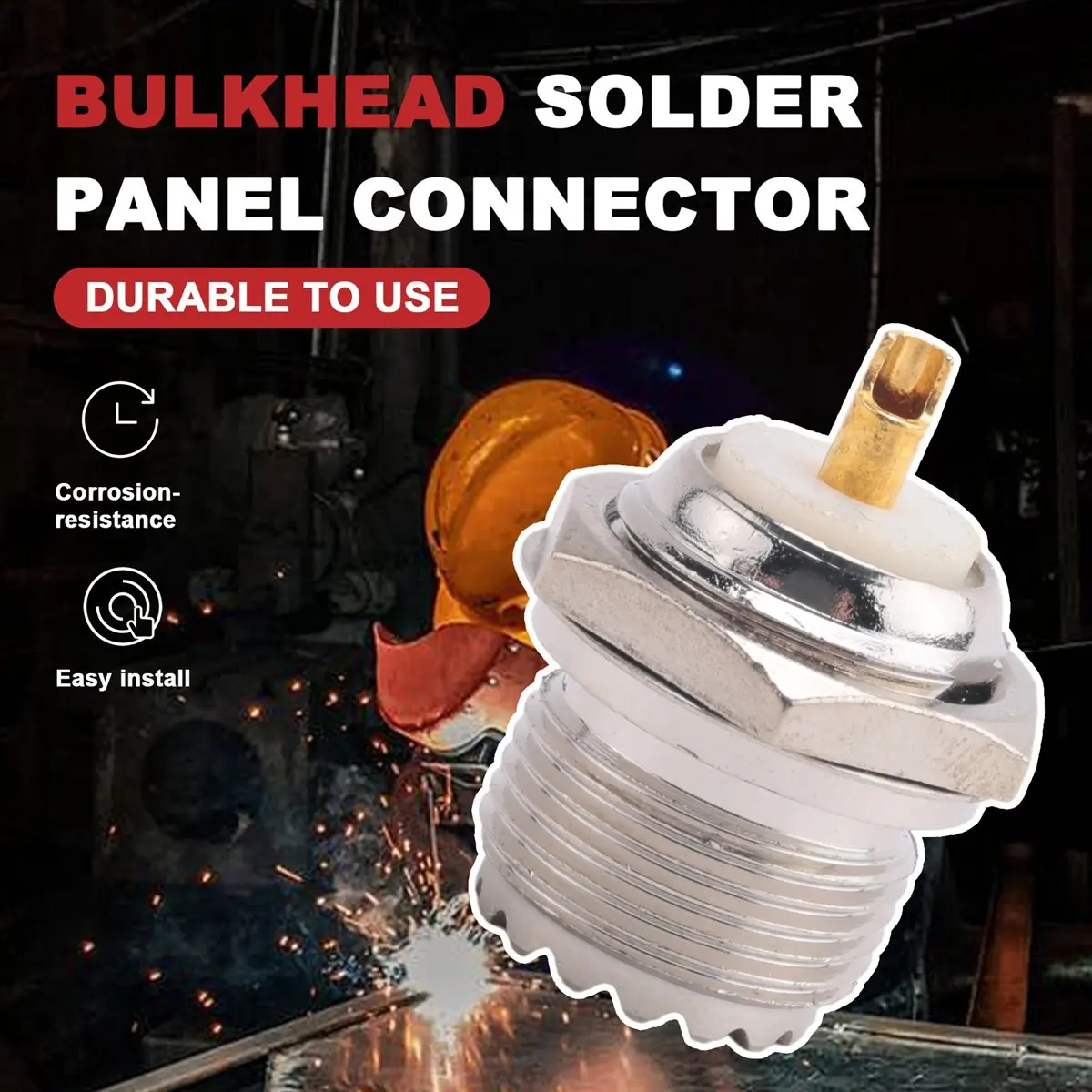 【A75T】 UHF Female SO239 Jack Bulkhead Solder Panel Mount Straight Connector,silver