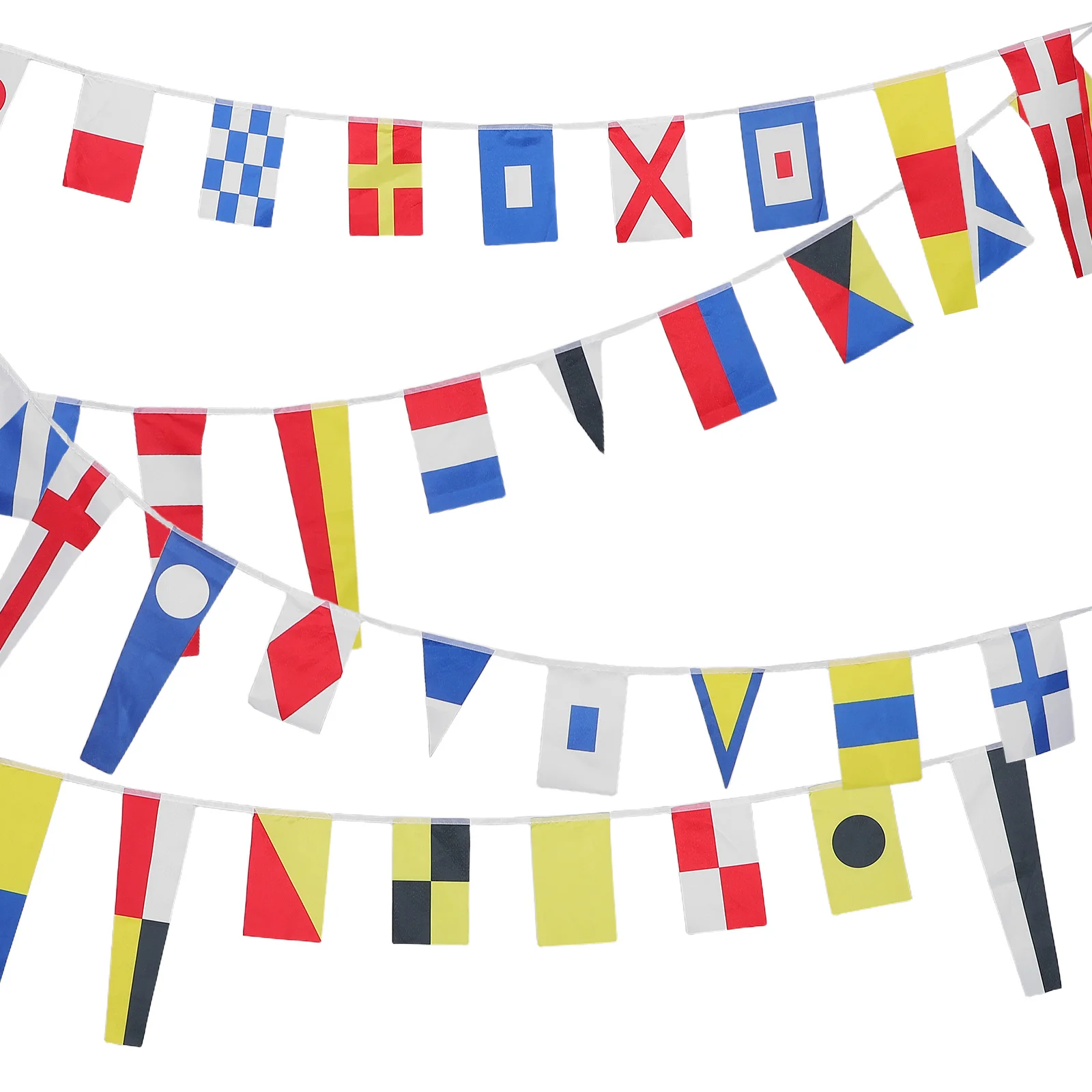 

40pcs Signal Flags Nautical Signal Flag Boat Decoration Banner Marine Code Flags Nautical Theme Decoration For Boat/Ship/Vessel