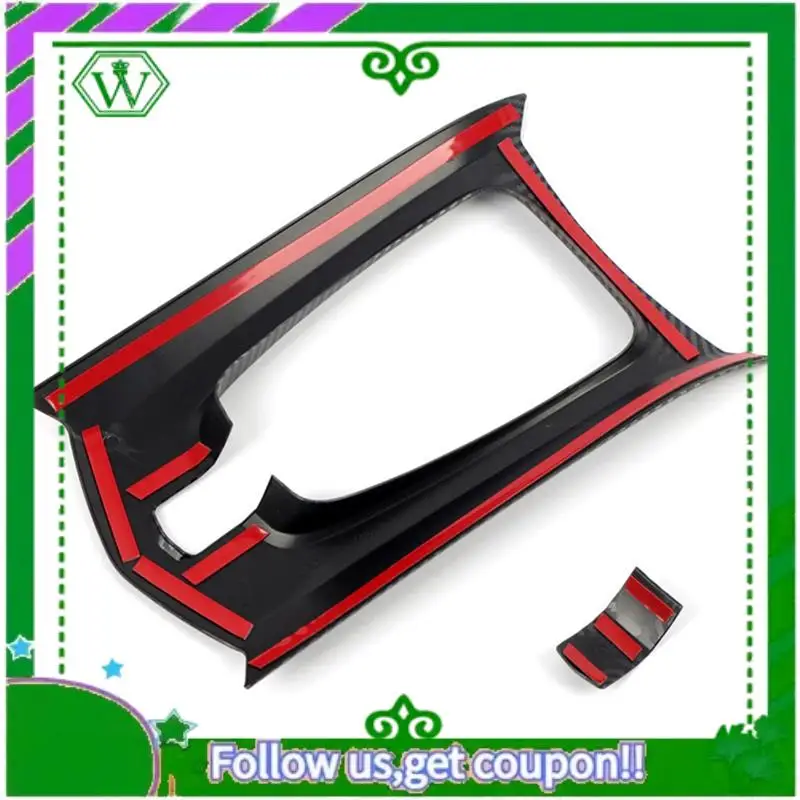 AC34-مركز التحكم والعتاد غطاء لوحة مكون الكسوة لكاديلاك CTS 2008 2009 2010 2011 2012 2013 - ABS ألياف الكربون #5