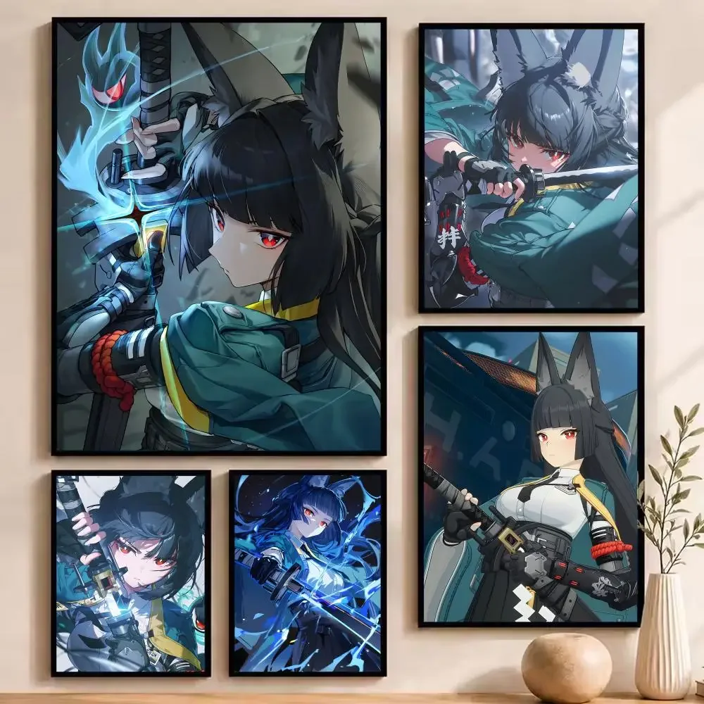 Hoshimi Miyabi Z-Zenless Zone Zero Poster Durable Painting Canvas Poster Wall Hanging Home Interior Decoration Art Mural Gift