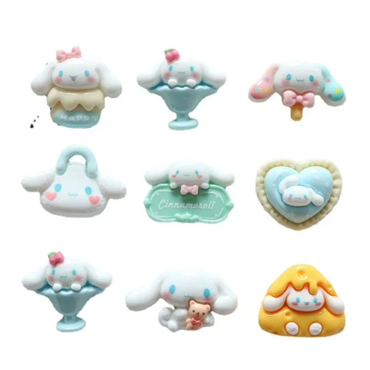 5ks miniso řada sanrio cinnamoroll kreslený pryskyřice flatback mugle DIY řemesel materiálů šperků vytváření okouzluje