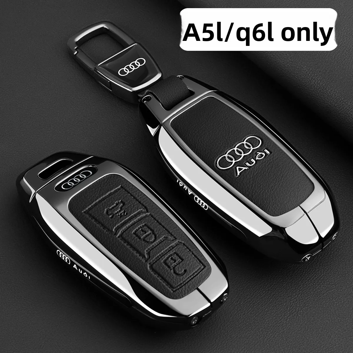 Металлический чехол для автомобильного ключа, чехол для Audi A6 A6L A7 A8 A8L A3 E-tron 55 Q7 Q8 C8 2025 2026, аксессуары Металлический чехол для автомобильного ключа, чехол для Audi A6 A6L A7 A8 A8L A3 E-tron 55 Q7 Q8 C8 2025 2026, аксессуары
