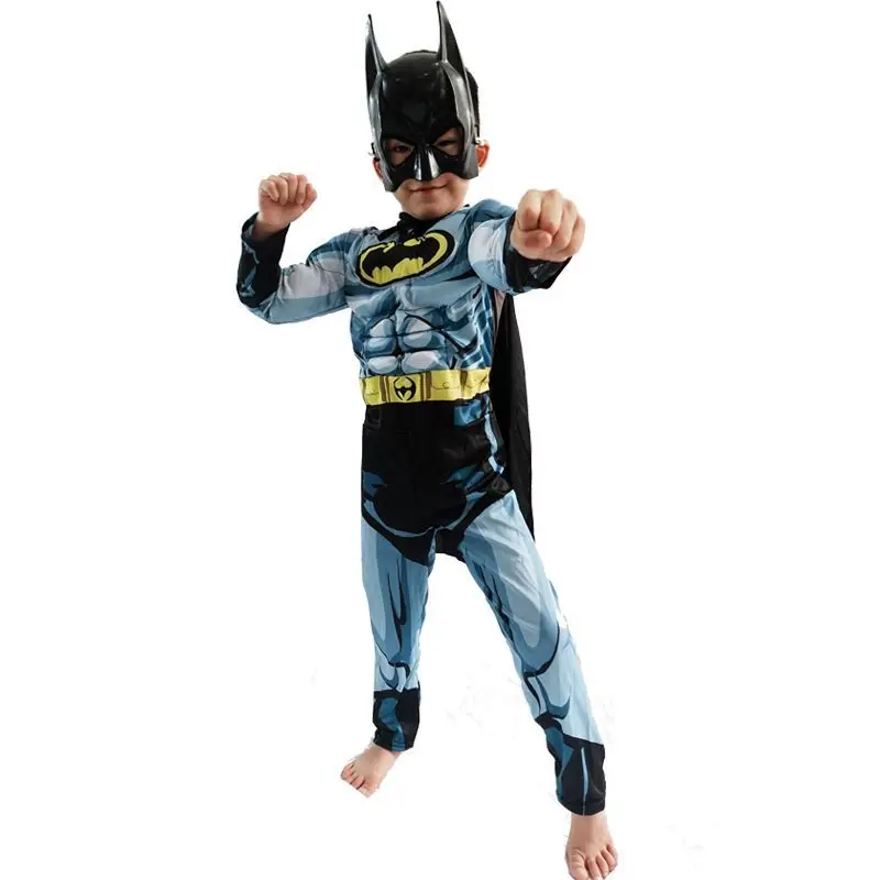 Personalized DC Series Batman Cool Creative Anime Cartoon Pattern Boys Girls New Halloween Cosplay Fashion Costume Cape Mask Set