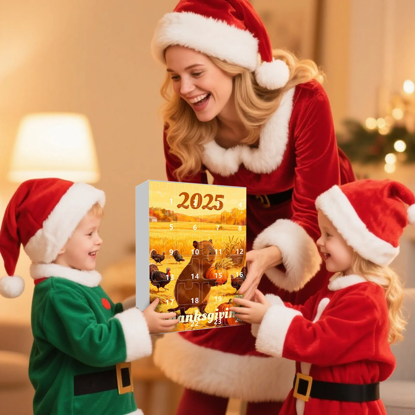 مؤقت اللعبة للأطفال تقويم القدوم تشريح عيد الميلاد العد التنازلي قلادة تحتوي على 24 المعلقات الاكريليك ساعات دش مناسبة #6