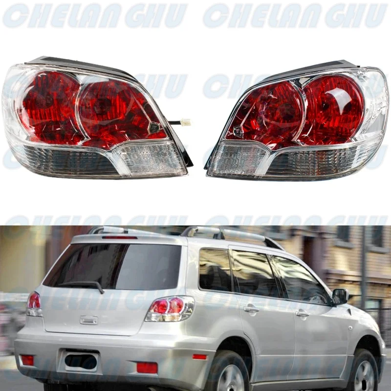 

Pair Left+Right Rear Tail Lamp Lights With Bulbs MN133699 MN133700 For Mitsubishi Outlander 2002 2003 2004 2005