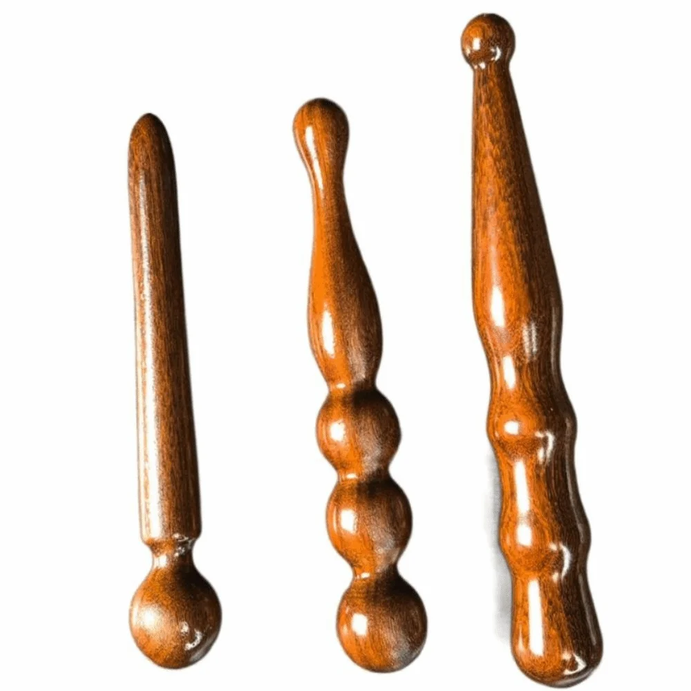 

Ergonomic Acupuncture Stick Portable Durable Sandalwood Massage Stick Handheld Design Foot Massage Stick Acupressure