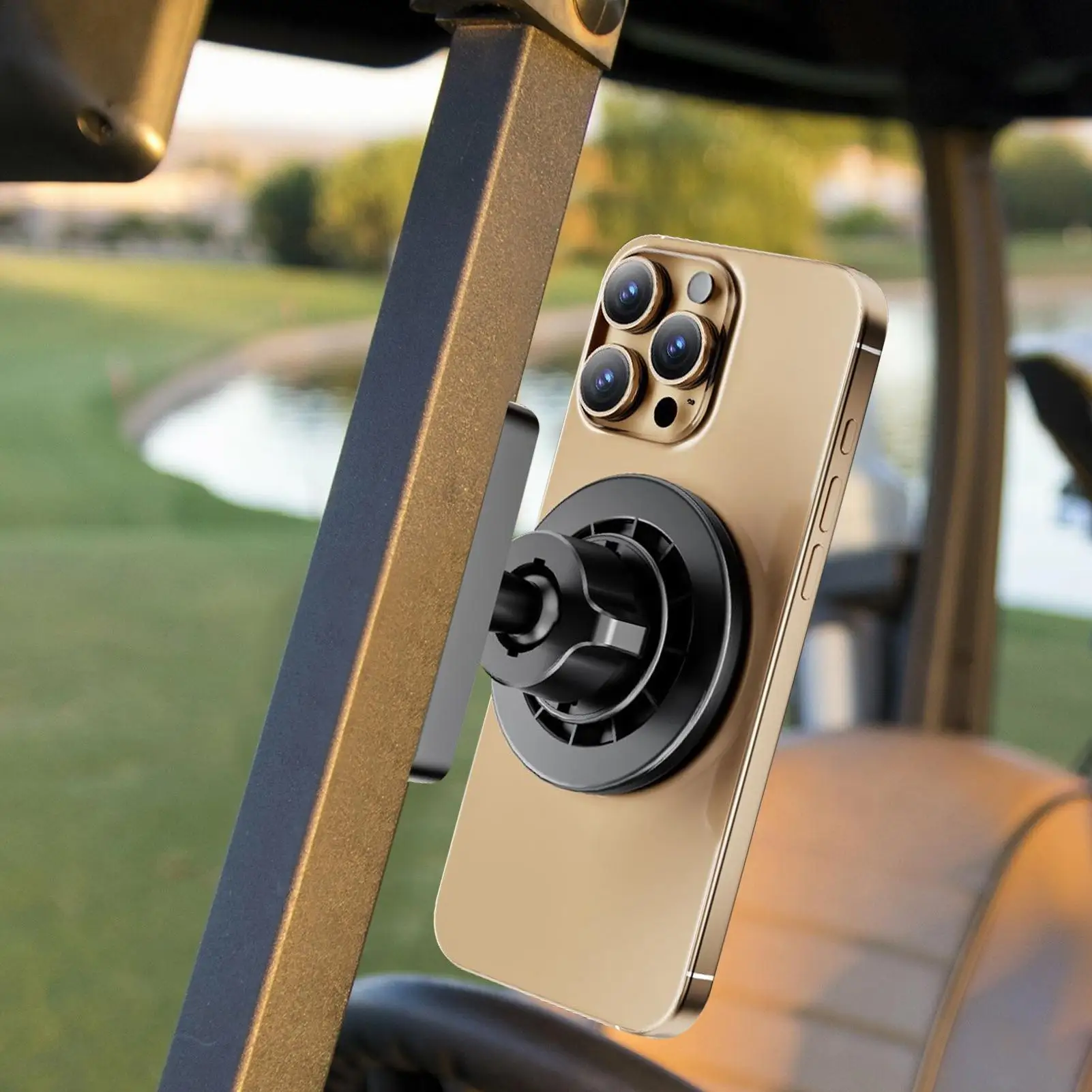

Magnetic Phone Holder for Golf Cart & Bike, Strong Universal Smartphone Mount Bracket, Golf Accessories for Men Women Gifts