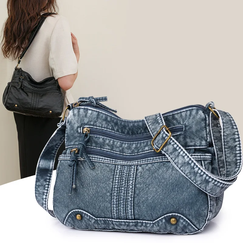 2025 NEW Shoulder Bags Multiple Pockets Soft PU Leather Crossbody bags for Women Vintage Shopping Bag Sac à main bolsas de mujer