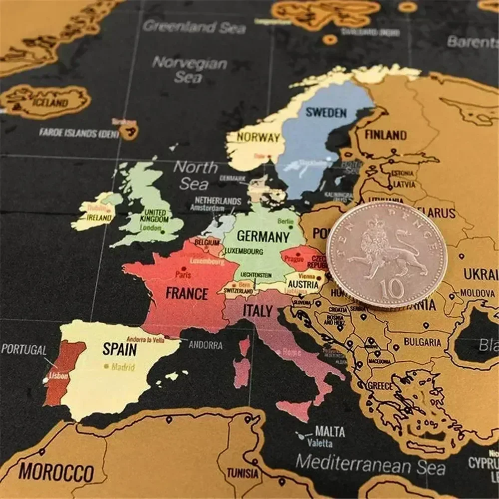 خرائط خدش للمغامرة المخصصة مع العلم الوطني - خرائط خدش للسفر الفاخرة مع ذكريات وملاحظات السفر الخاصة بك #4