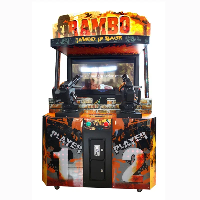 whole arcade games machines  simulator Rambo shooting games machine for 2 players