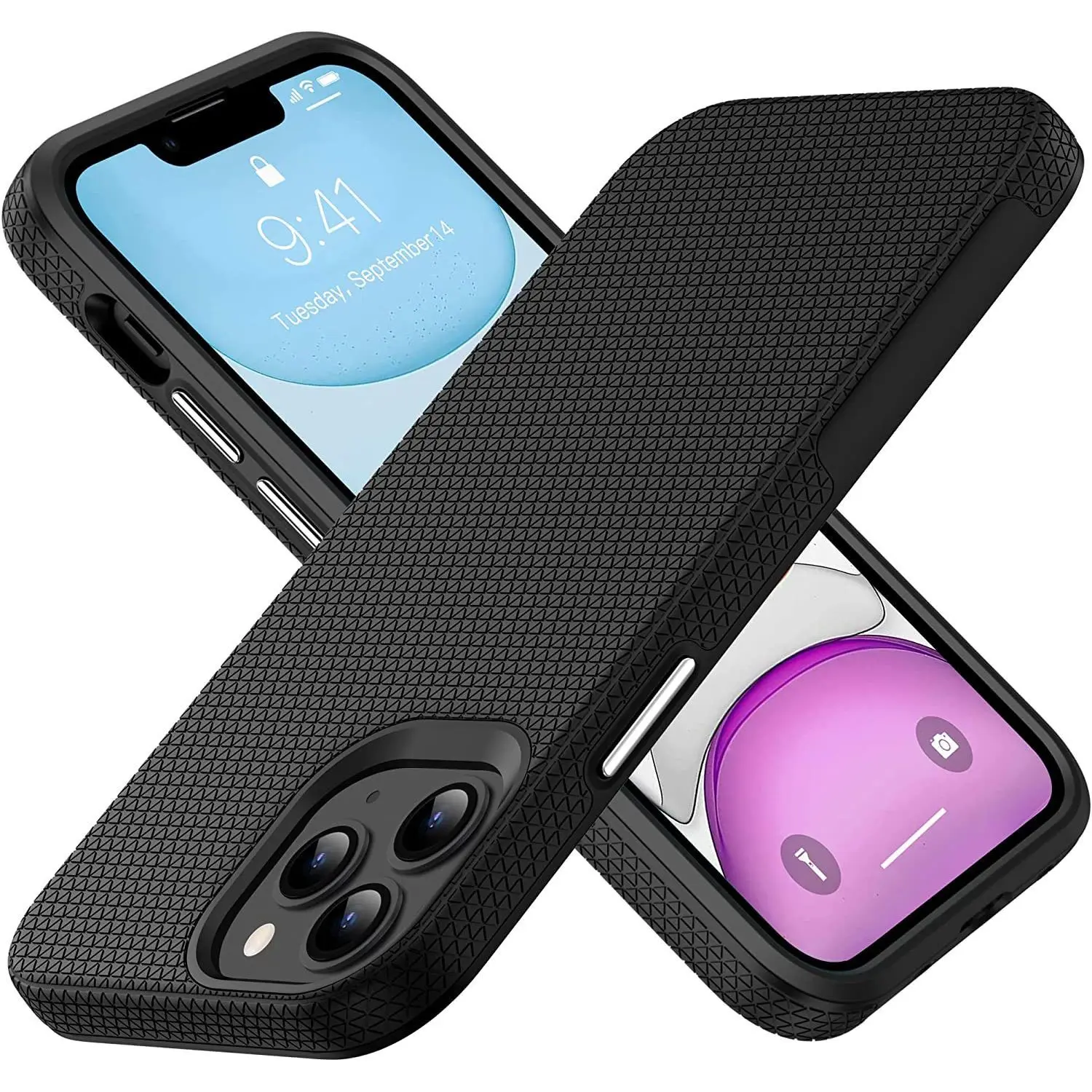 Hybrid Armor Shockproof Case For iPhone 11 12 13 14 15 16 Pro Max XR XS Plus Coque Protective Cover Supports Wireless Charging