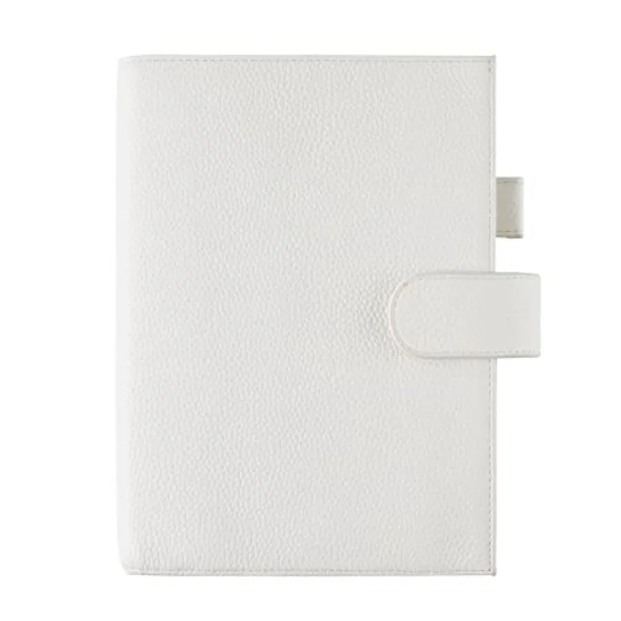 

Leather Cover for A5 Notebooks - Fits Hobonichi Cousin Stalogy and Midori MD Planners with Pen Loop Card Slots and Back Pocket