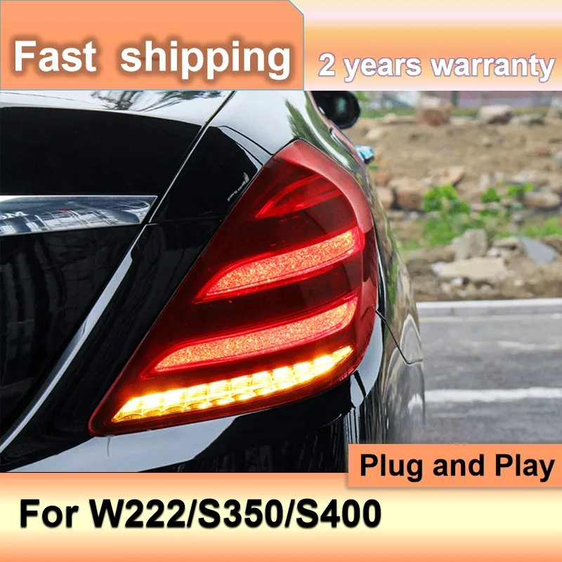 Car Accessories for Benz W222 Tail Light 2014-2020 Mercedes S Class Tail LED Lights S350 S400 S500 W223 Fog Brake Turn Signal